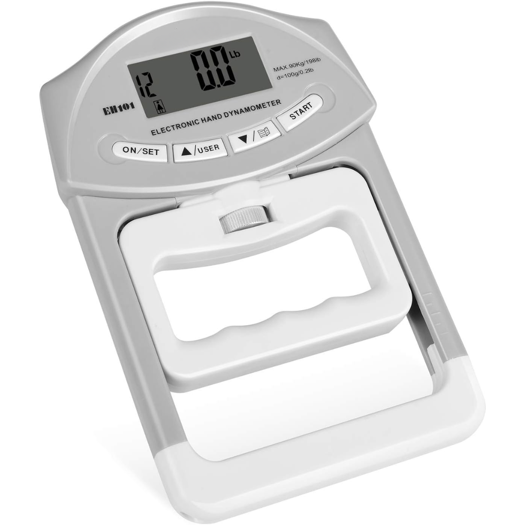 Medidor de fuerza manual digital Gripmaster – Medición precisa hasta 90 kg