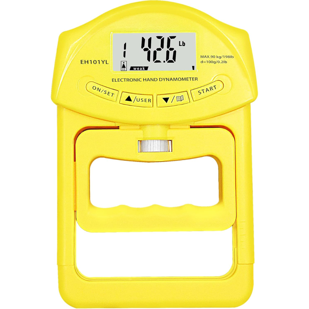 Medidor de fuerza manual digital Gripmaster – Medición precisa hasta 90 kg