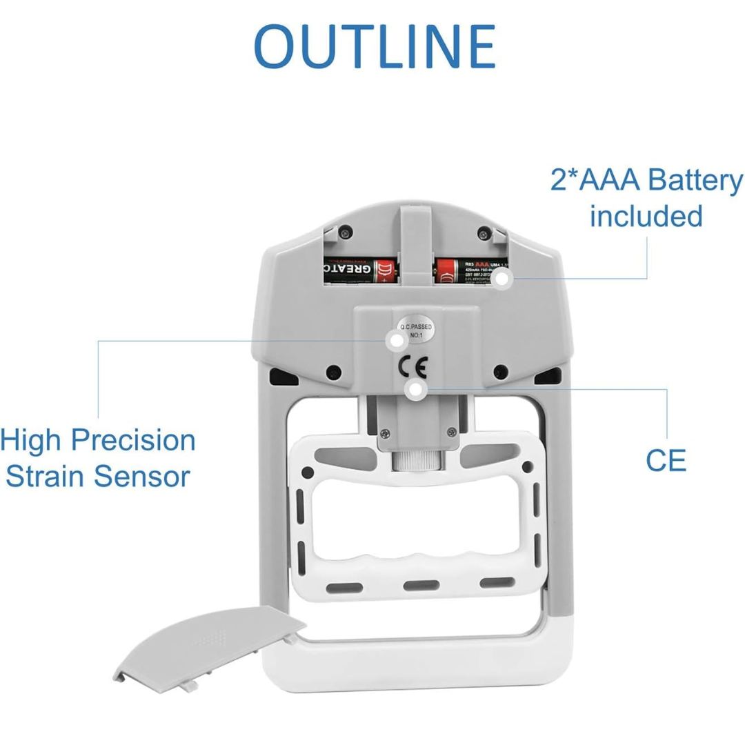 Medidor de fuerza manual digital Gripmaster – Medición precisa hasta 90 kg