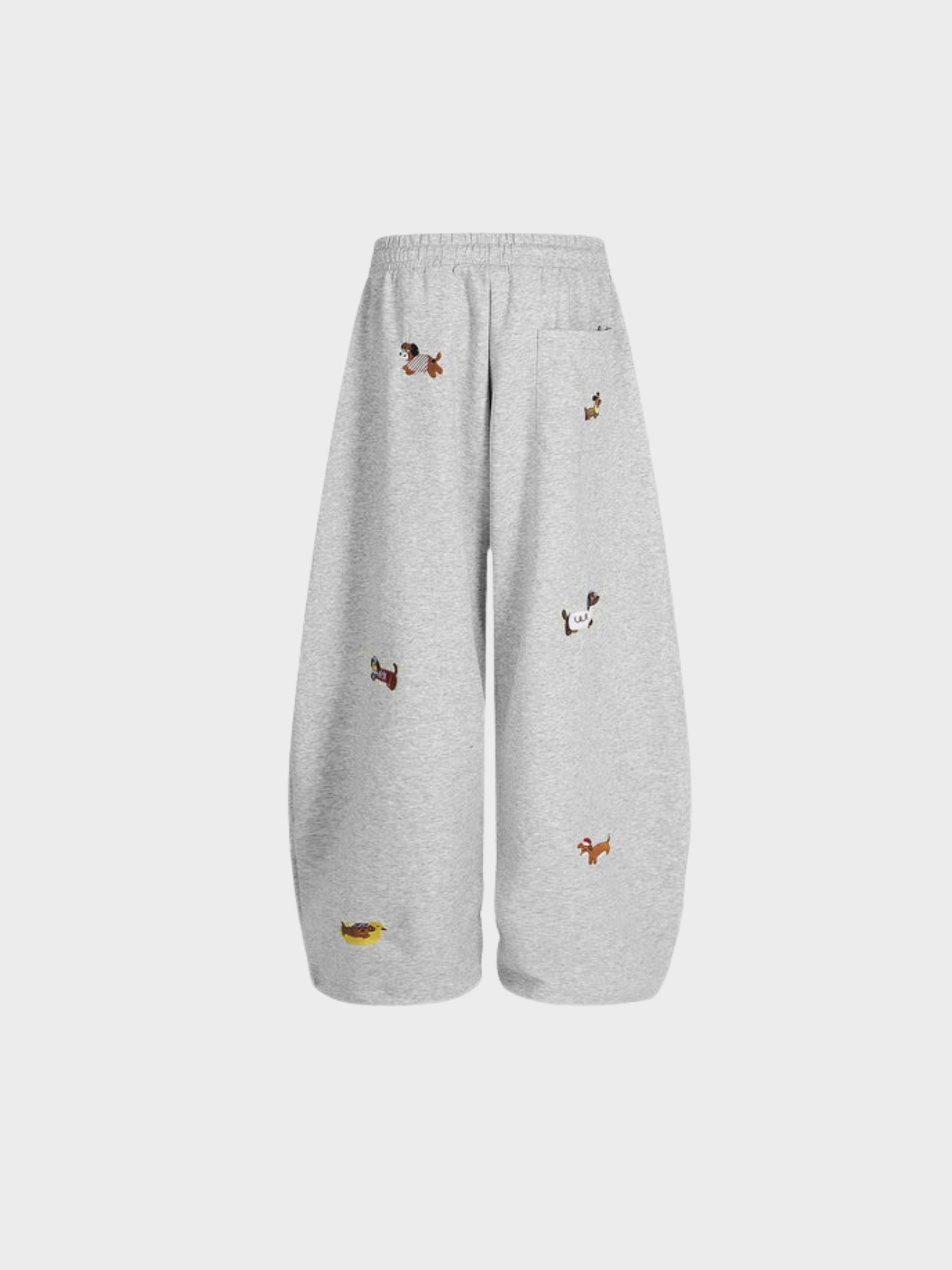 Sweatpants mit Gestickten Hündchen – Weicher Stoff, Lockere Passform & Verspieltes Design