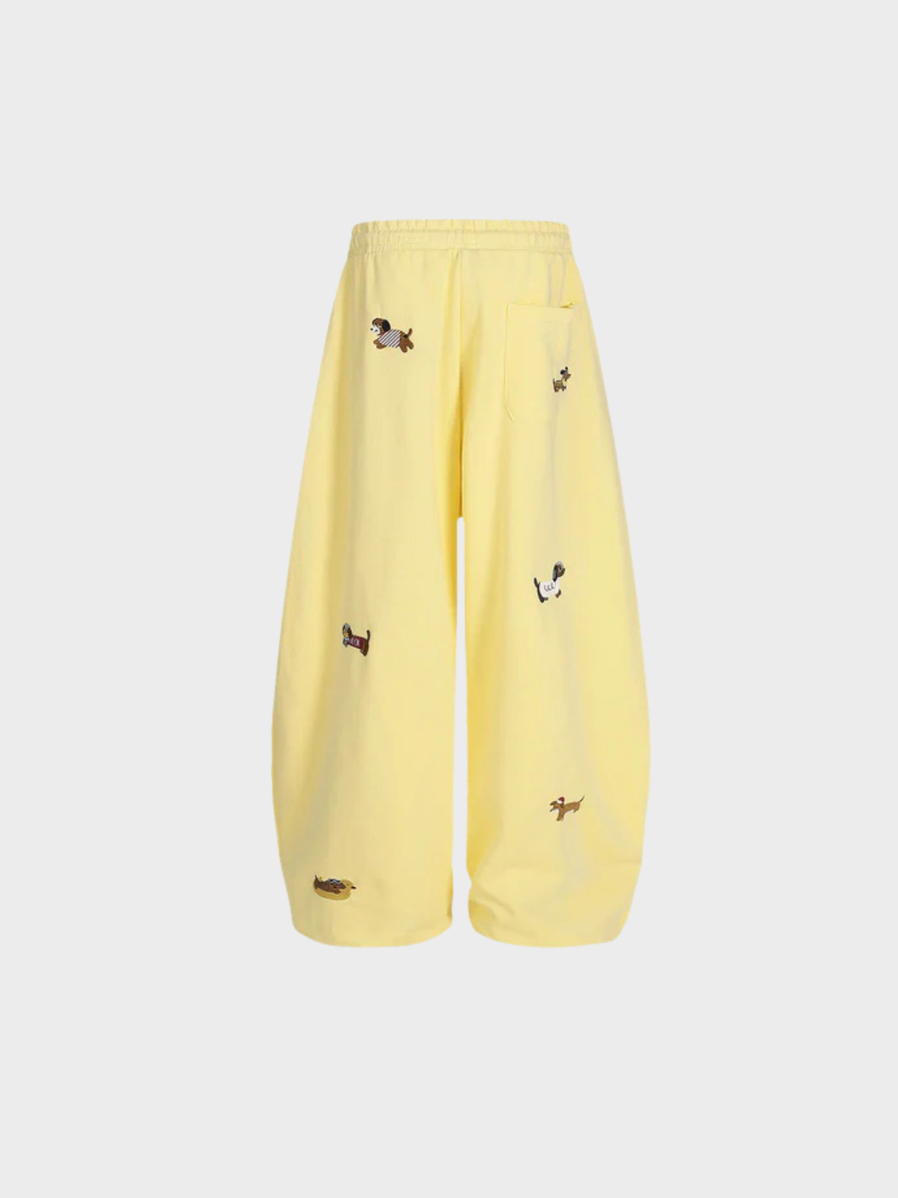 Sweatpants mit Gestickten Hündchen – Weicher Stoff, Lockere Passform & Verspieltes Design