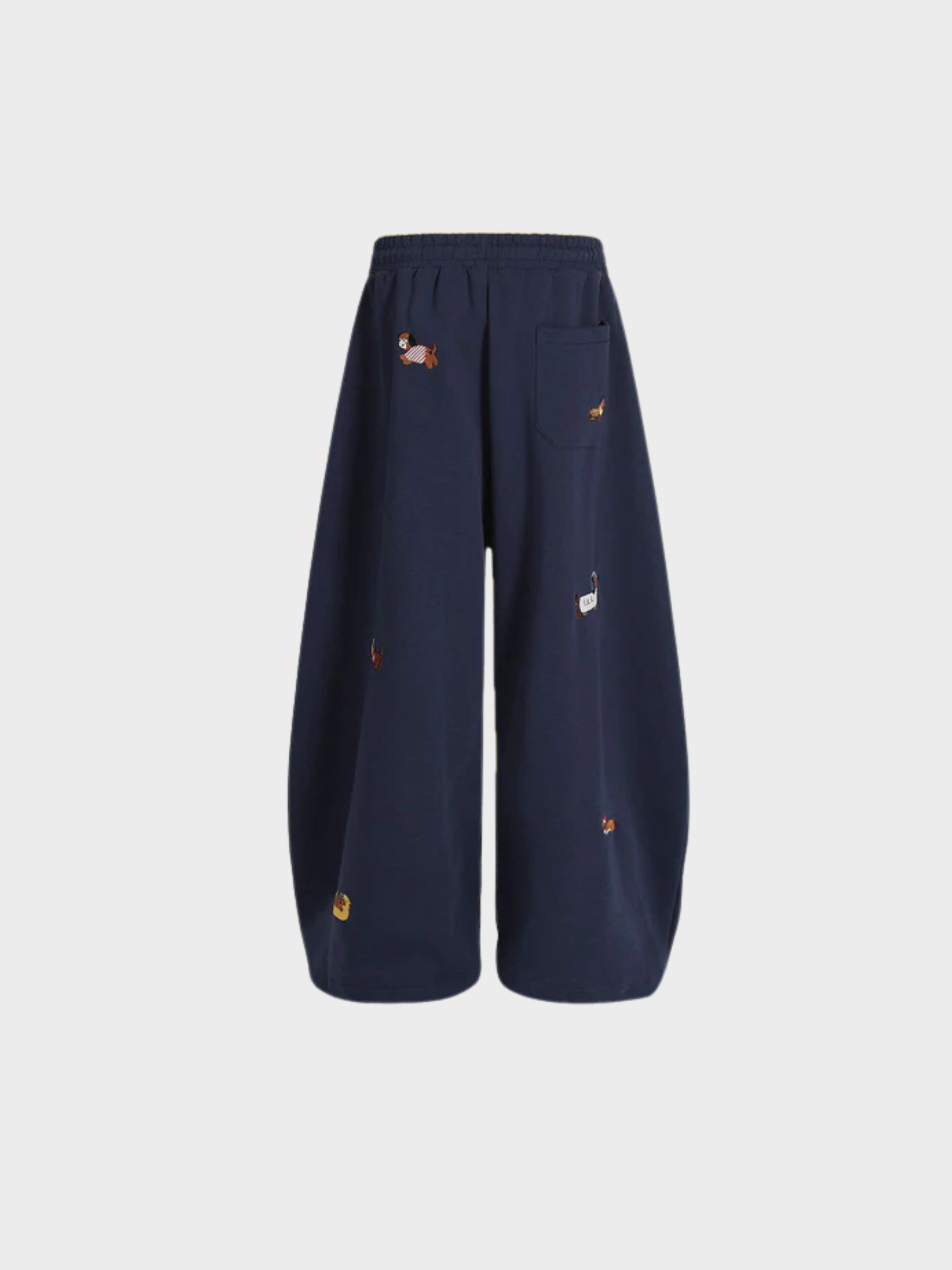 Sweatpants mit Gestickten Hündchen – Weicher Stoff, Lockere Passform & Verspieltes Design