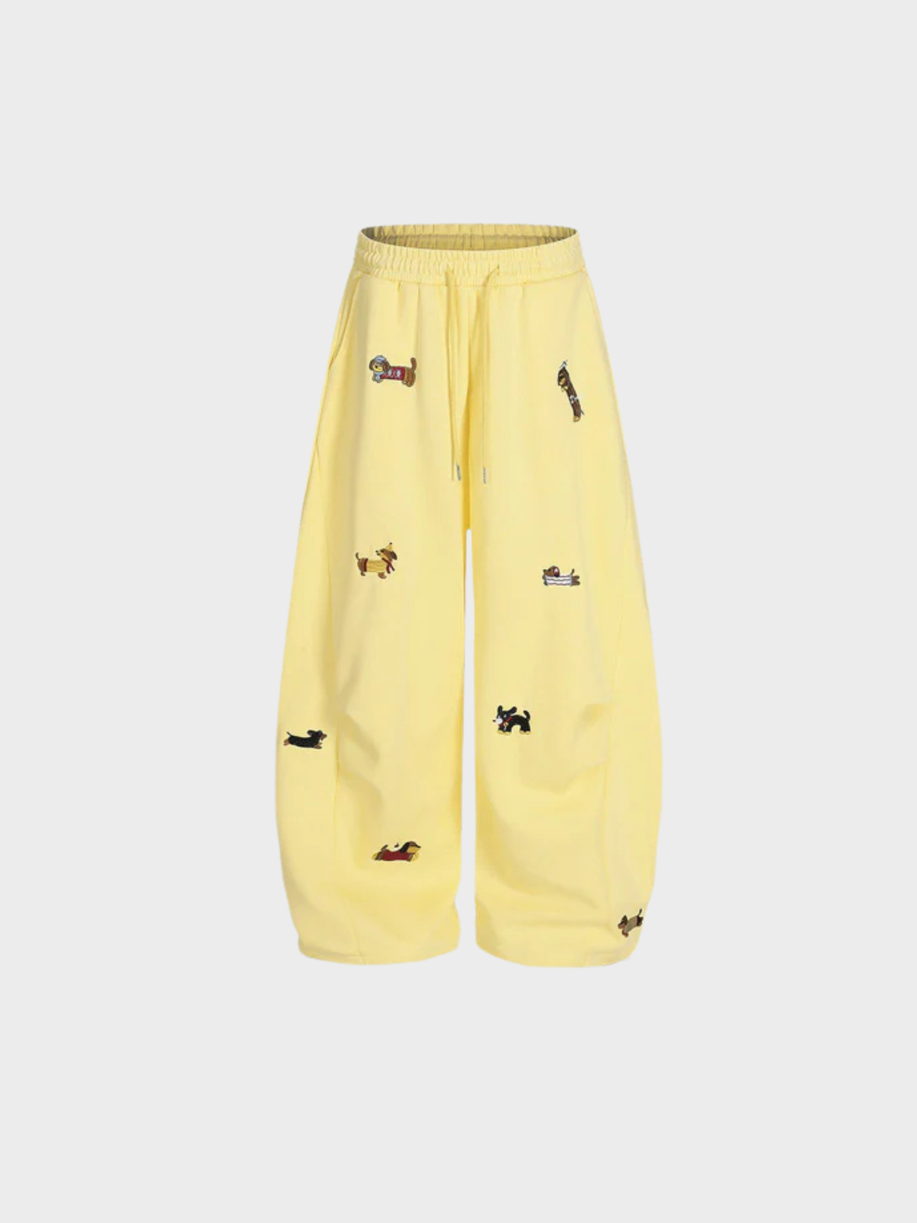 Sweatpants mit Gestickten Hündchen – Weicher Stoff, Lockere Passform & Verspieltes Design