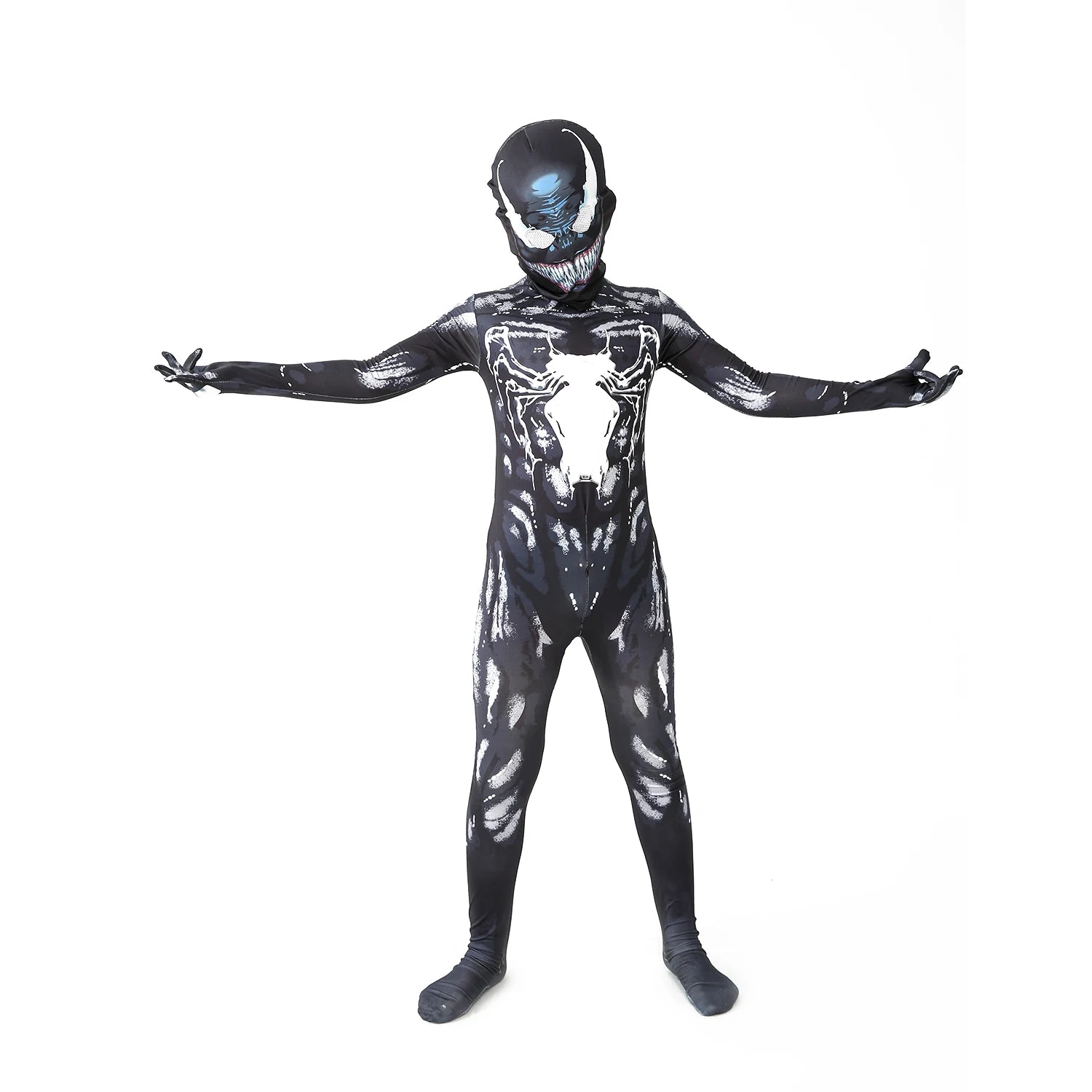 ShadowMorph Zwart Symbioot Kostuum – Jumpsuit voor Kinderen Halloween