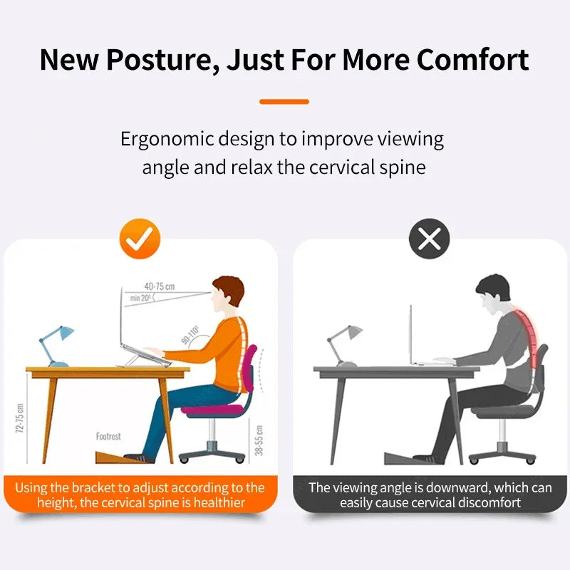 Ergolyft – Soporte para portátil ajustable 10-15" – en casa y en movimiento