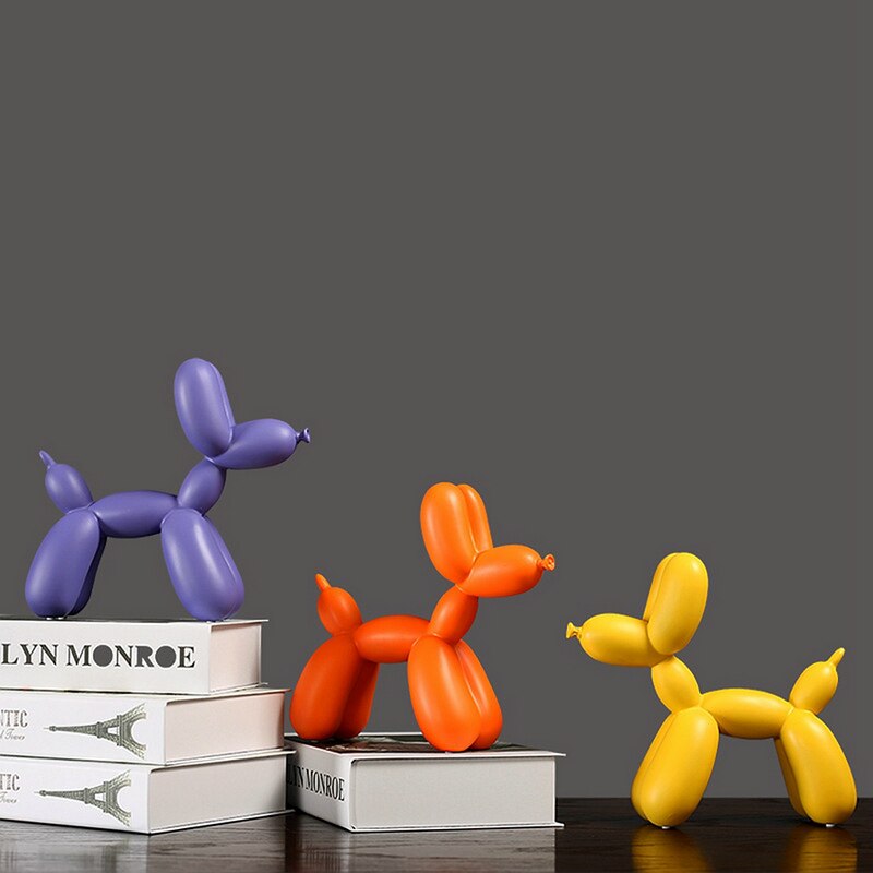 Colorino Design – Figura de can balón, poliresina, feito a man 20 cm