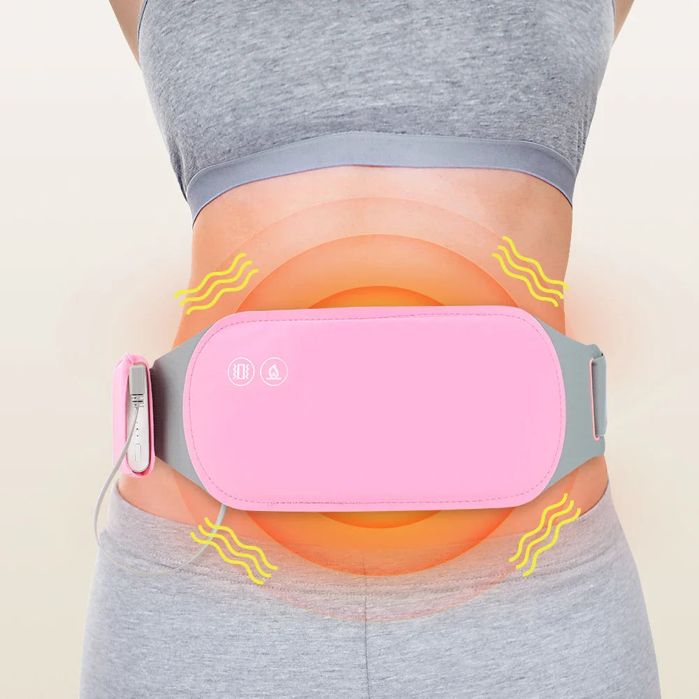 Vibrations-Heizgürtel für Menstruationsschmerzen mit Wärme und Massage, tragbar 0