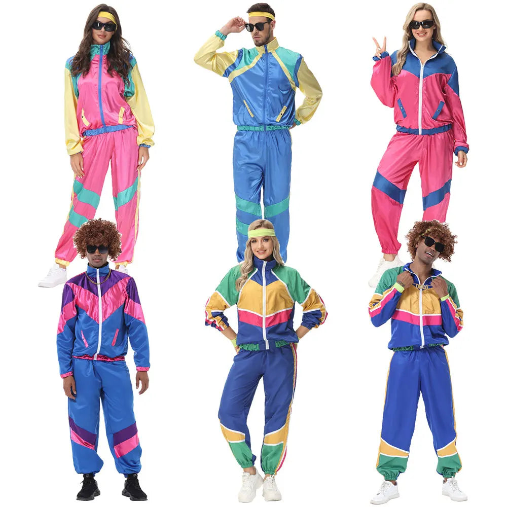 RetroVibe – Vintage Hippie Costume Couple – 70s & 80s Style Top and Pants