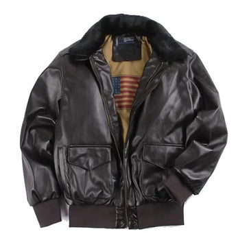Vintage Leather Motorcycle Jacket for Winter - Maxim 0