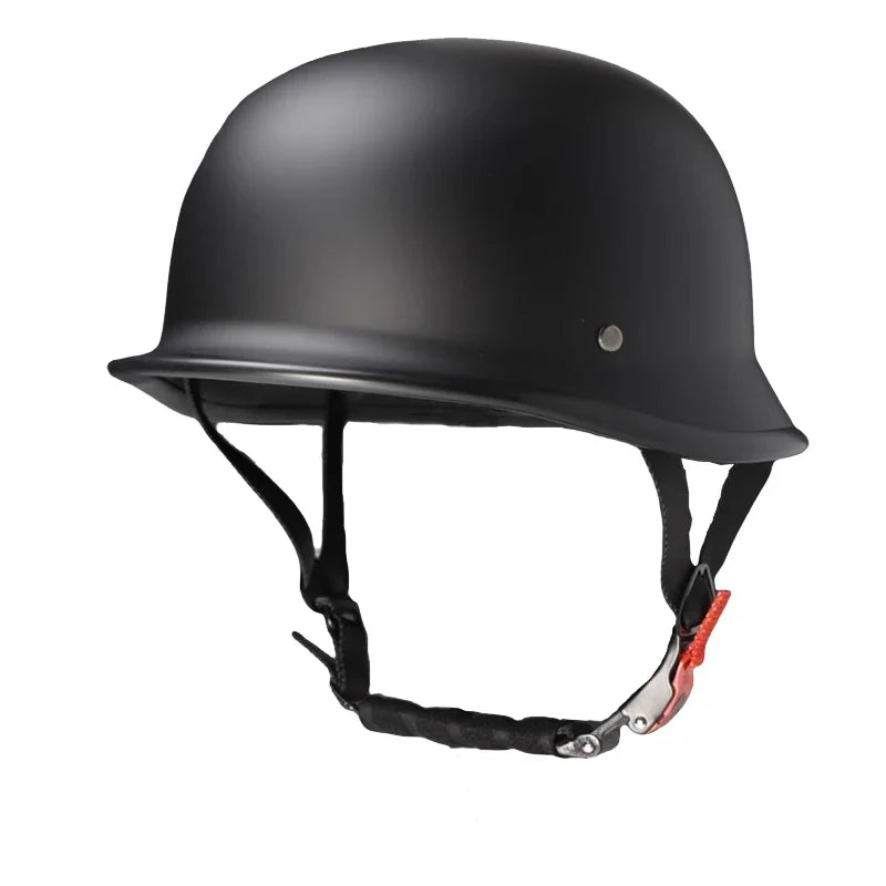 Vintage Retro Motorhelm voor Zomergebruik - Halve Helm met Goede Ventilatie en Veiligheidsbril 0