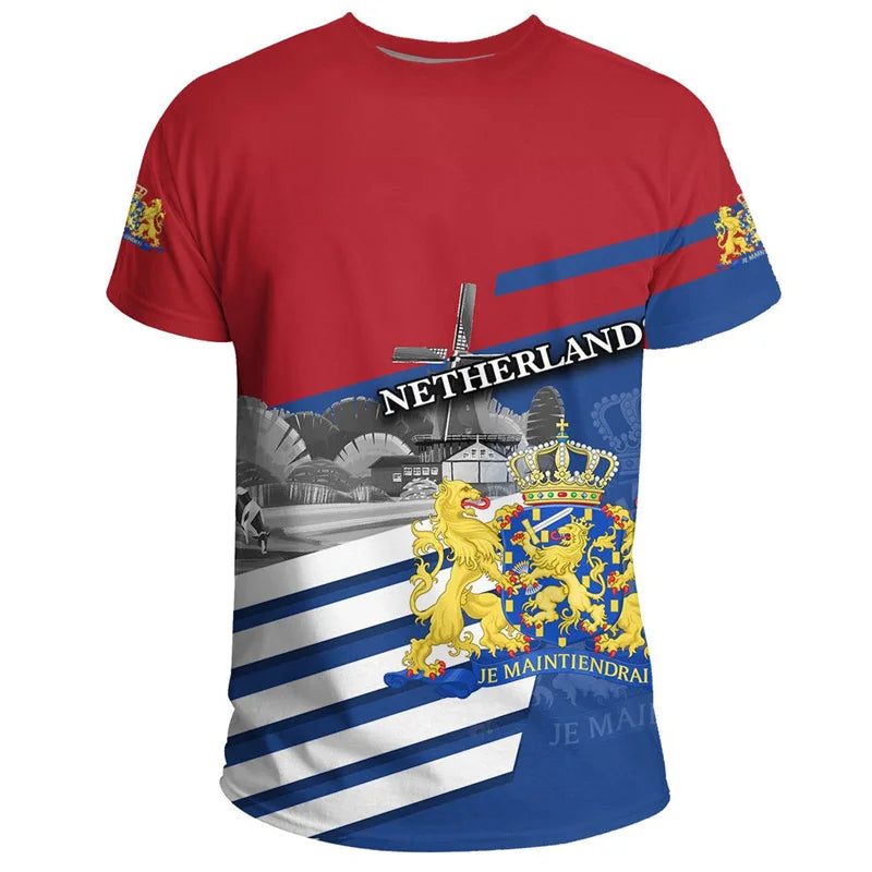 Voetbalshirt Nederland 2024 met 3D Afdruk Nederlandse Vlag 6