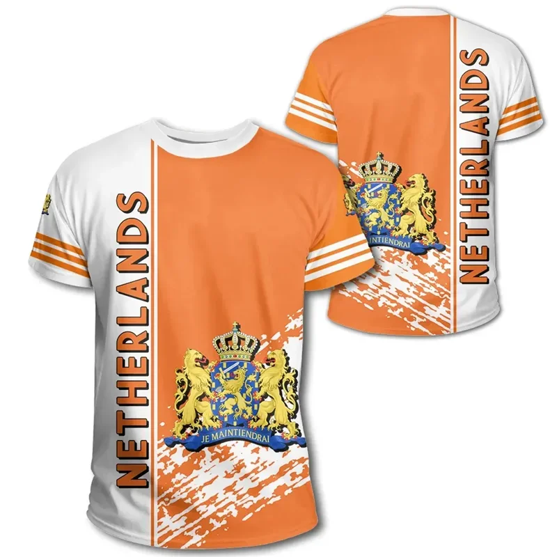 Voetbalshirt Nederland 2024 met 3D Afdruk Nederlandse Vlag 8