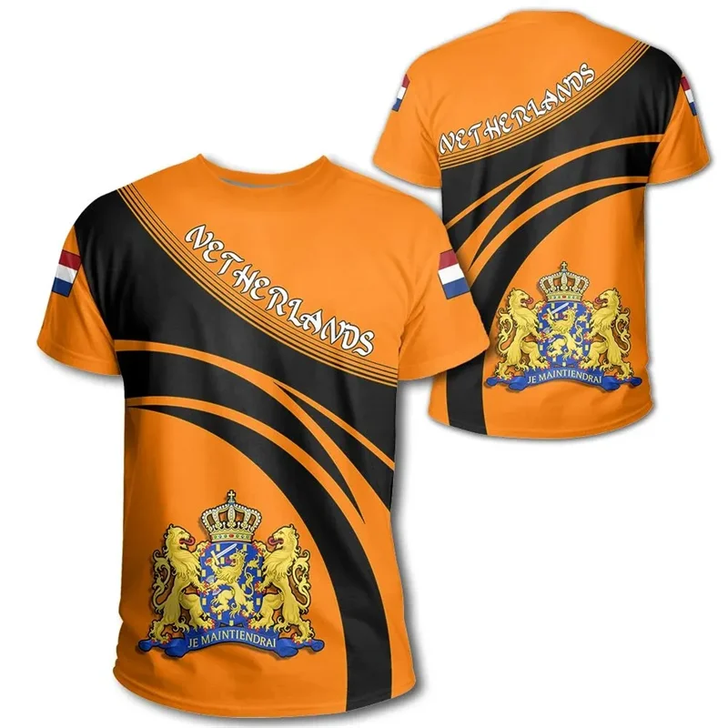 Voetbalshirt Nederland 2024 met 3D Afdruk Nederlandse Vlag 9