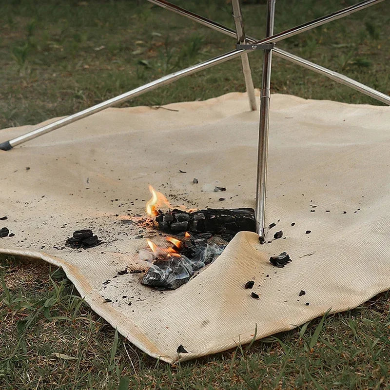 Vuurvaste Isolatiemat voor Buitengebruik - Glasvezel, Hittebestendig tot 800°C, Ideaal voor Barbecue en Picknick 3