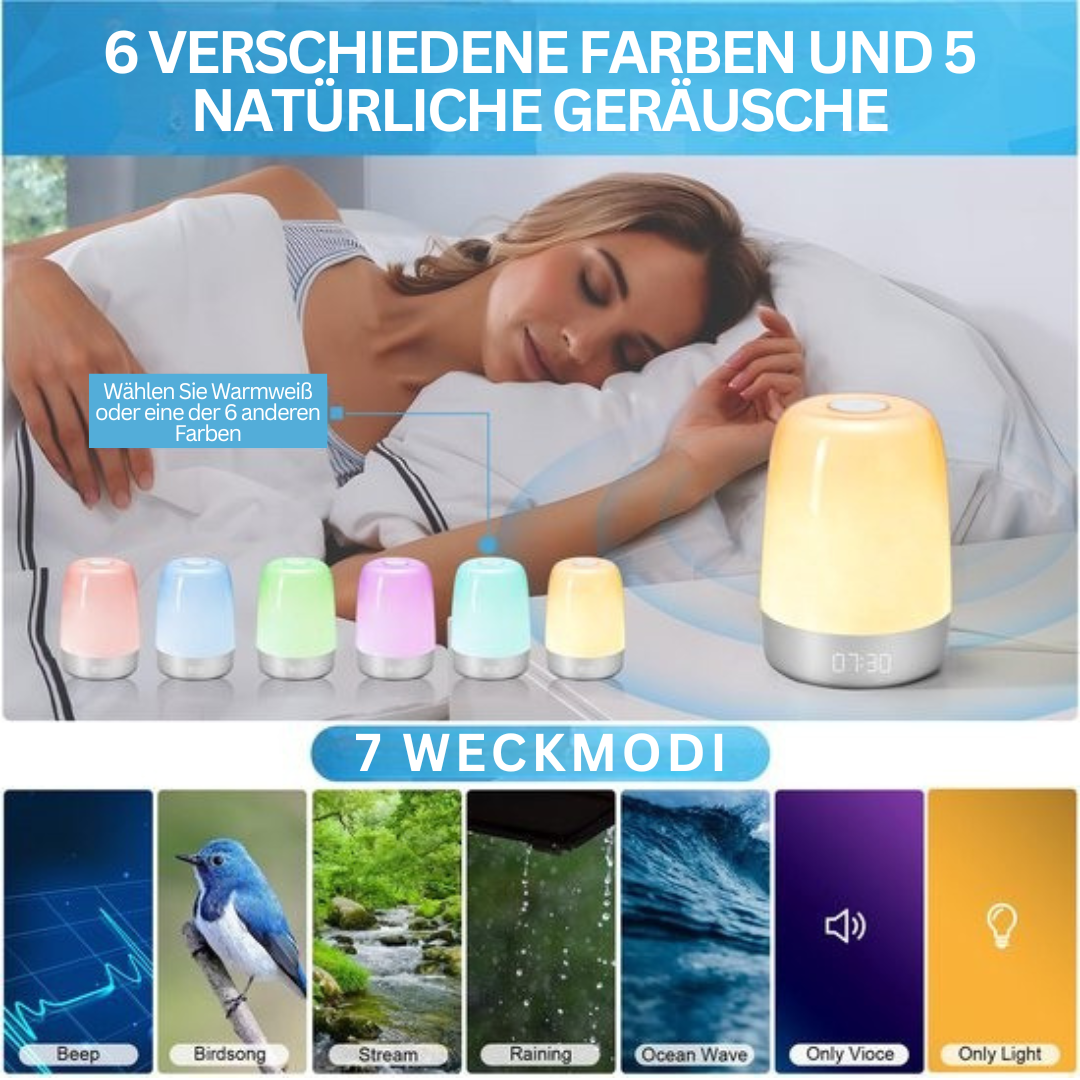 Despertador con luz e sons naturais Aurora – Despertador suave e natural para un comezo enerxético do día