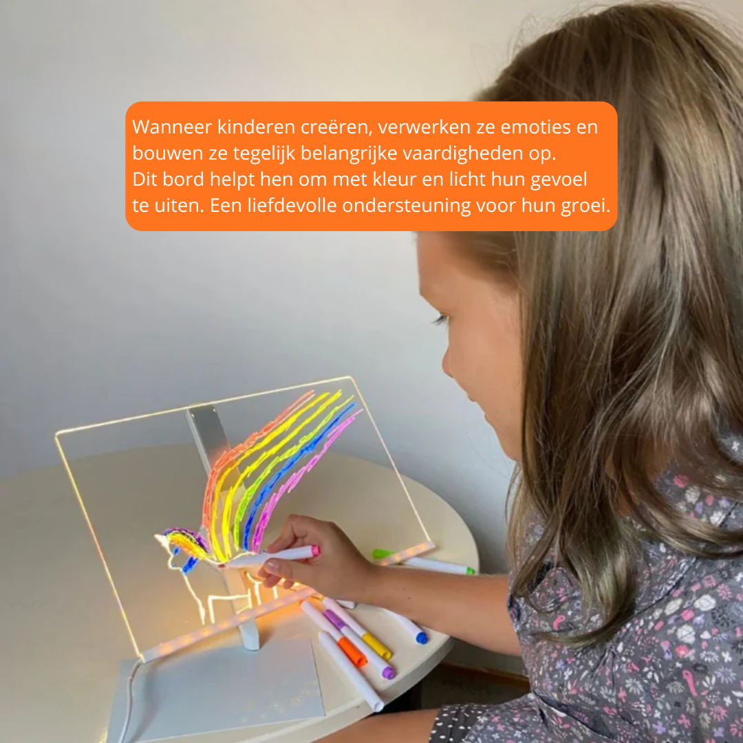 LED Tekentablet – Glow Tekenbord met Verlichte Display voor Creatief Schrijven