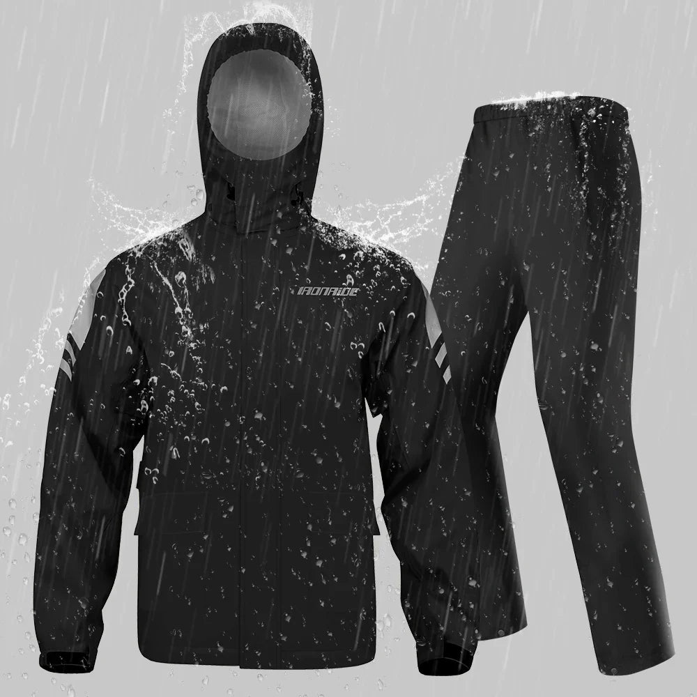 RiderPro – Chaqueta de chuvia para moto impermeable ergonómica – Unisex cortaventos