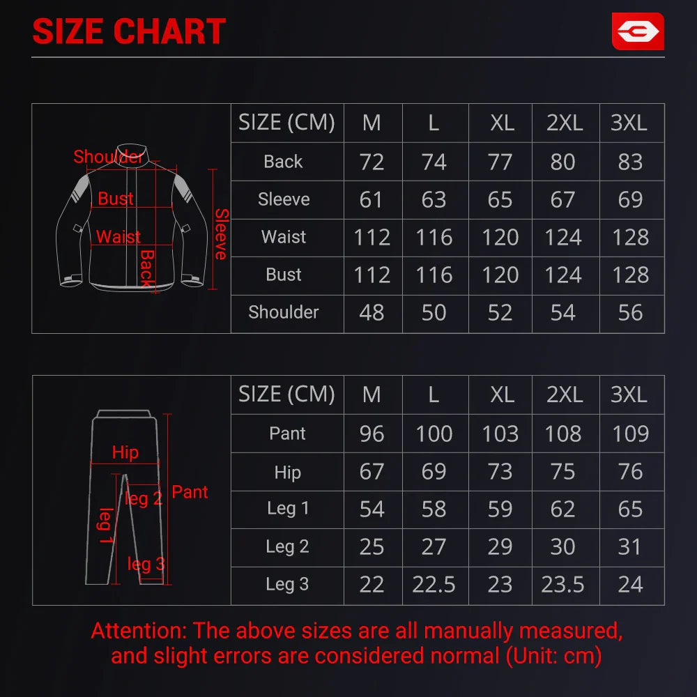 RiderPro – Chaqueta de chuvia para moto impermeable ergonómica – Unisex cortaventos