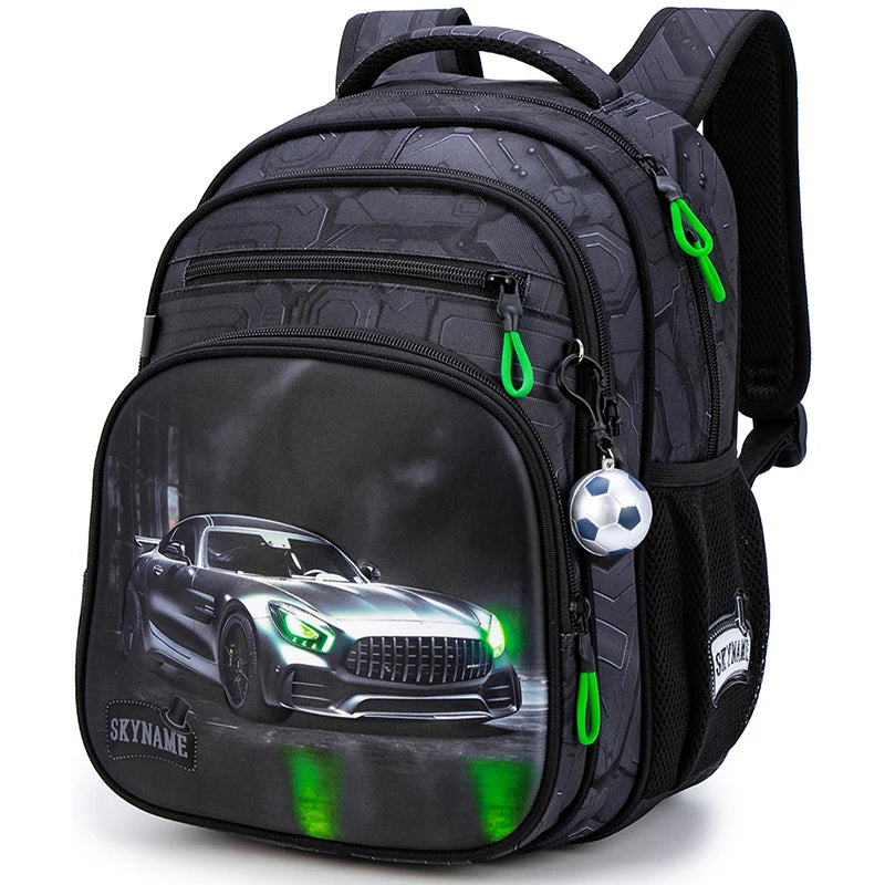 Jungen-Rucksack – geräumige Schultasche mit Game-Print und verstellbaren Gurten