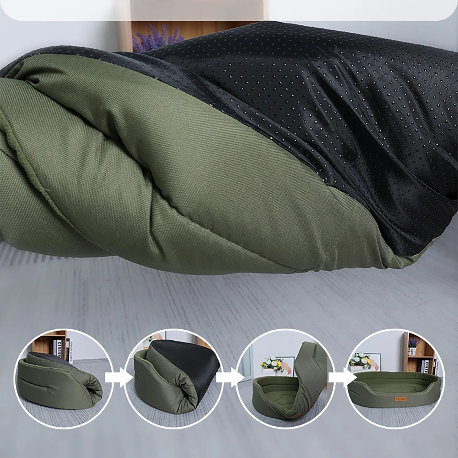 Waterdichte hondenmand van 600D Oxford-stof met polar fleece 4