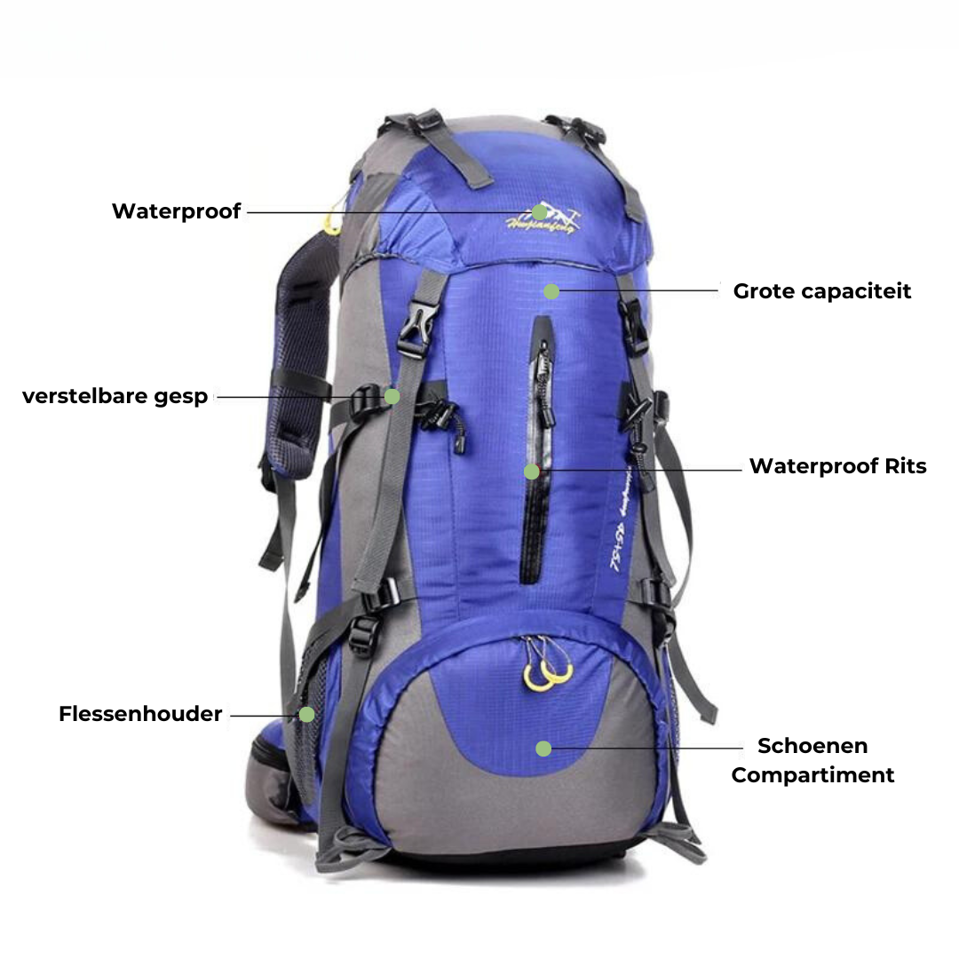 Waterproof Outdoor Backpack 50L – Strong, Comfortable & Smartly Designed