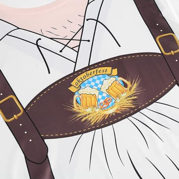 BrauBruder – T-Shirt met Lederhosen- & Bierbuik-Print