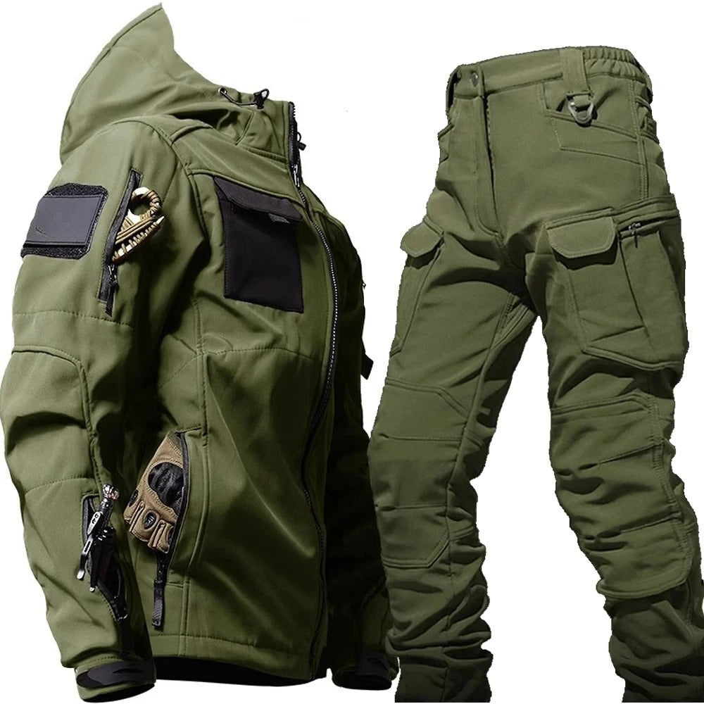 Nordfall – Outdoor men's cargo set waterproof and windproof with hood for hiking and daily use
