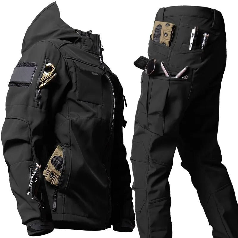 Nordfall – Outdoor men's cargo set waterproof and windproof with hood for hiking and daily use