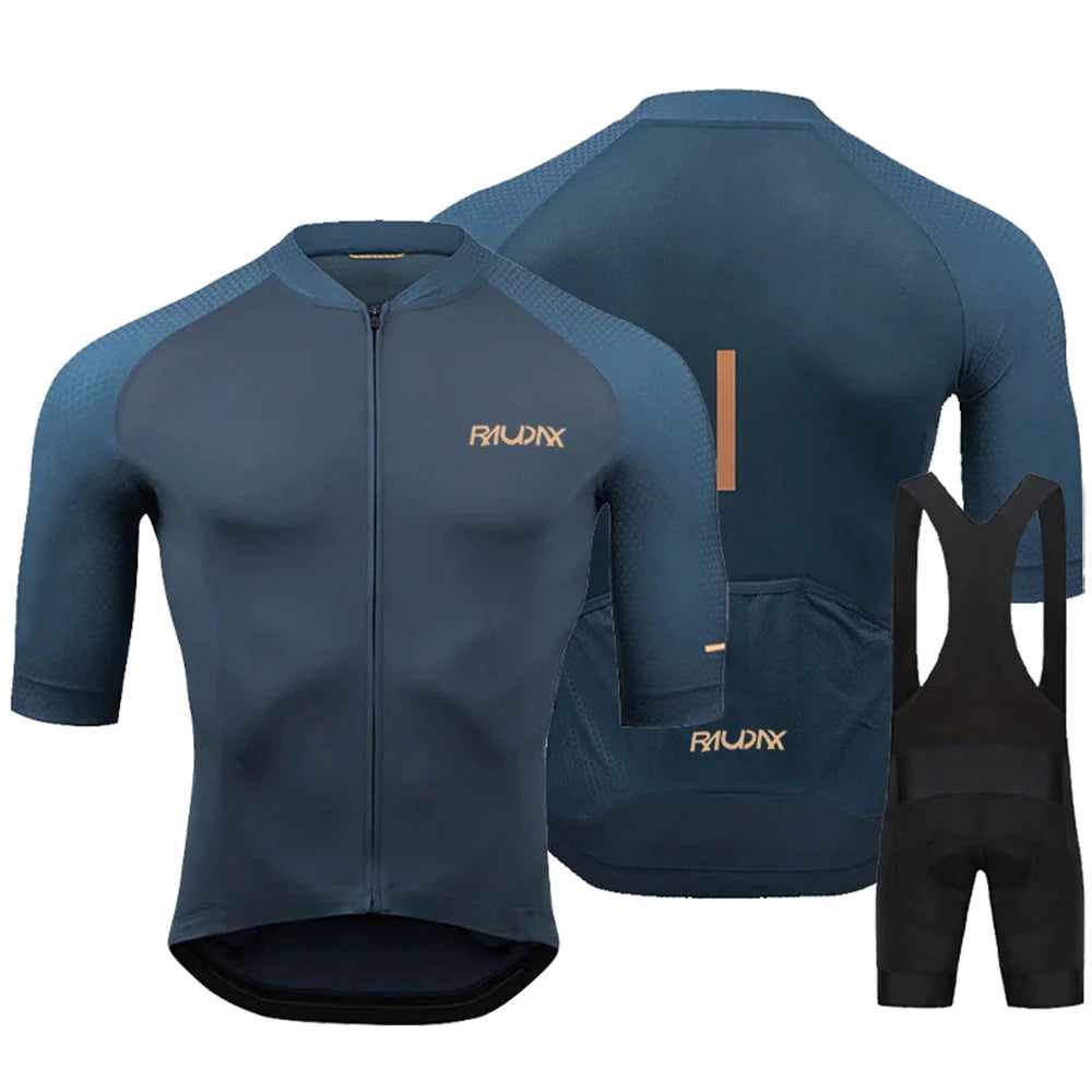 Zomer Korte Mouw Wielertrui Set voor Mannen, Ademend en Comfortabel, 19D Gelpad 0