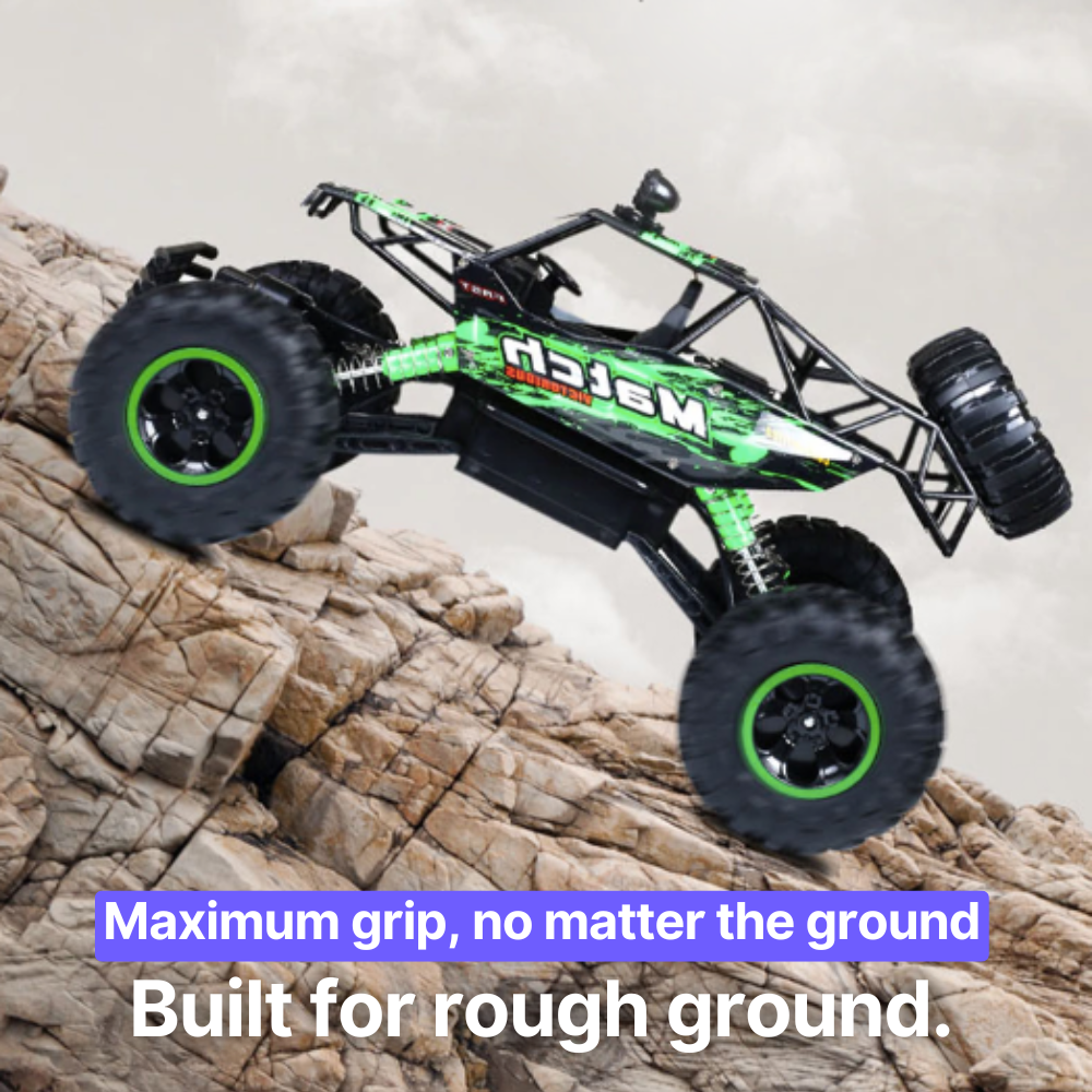 Beasttrek X4 RC Coche 4x4 – Todoterreo a 2,4 GHz con 50m Alcance e Amortecemento de impactos