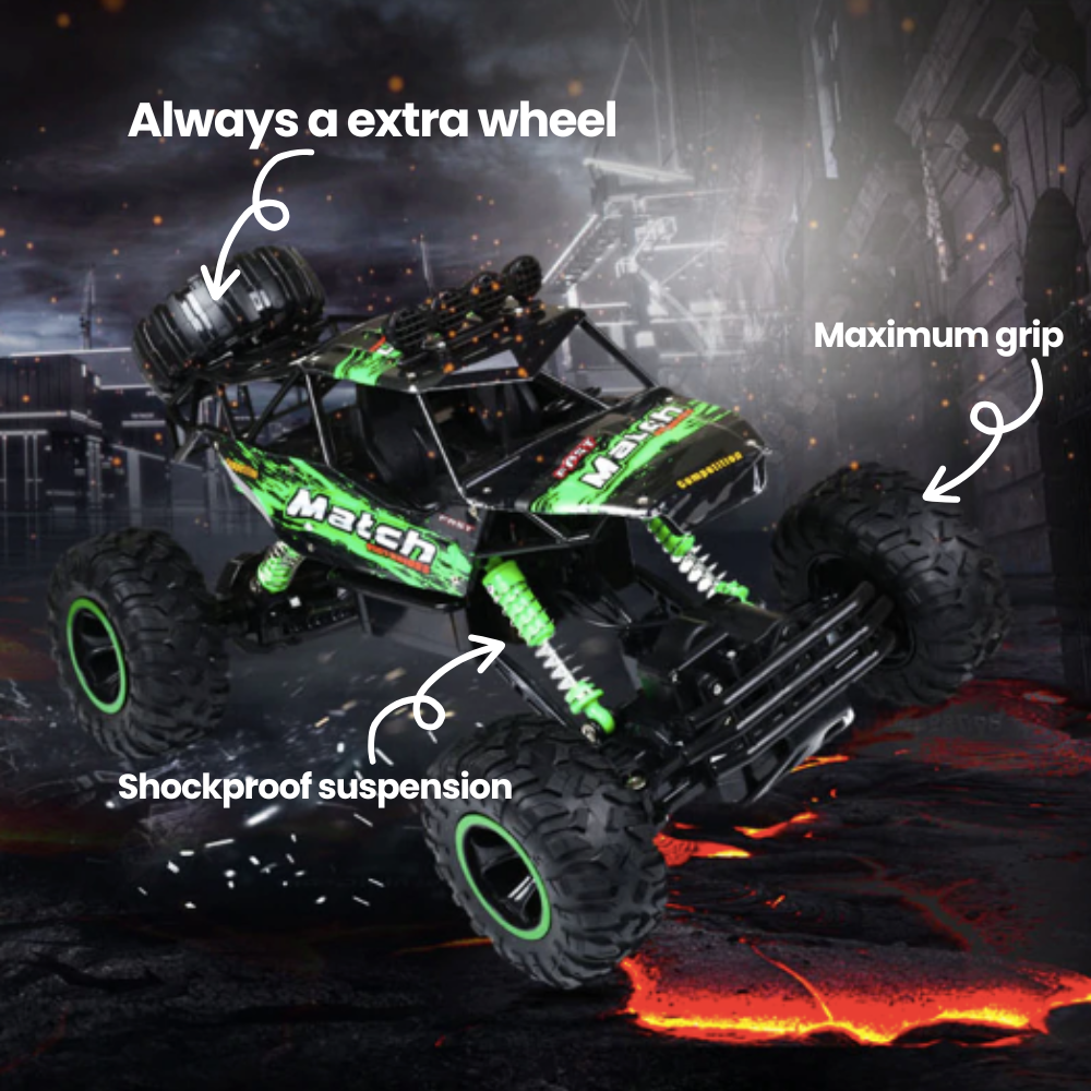 Beasttrek X4 RC Coche 4x4 – Todoterreo a 2,4 GHz con 50m Alcance e Amortecemento de impactos