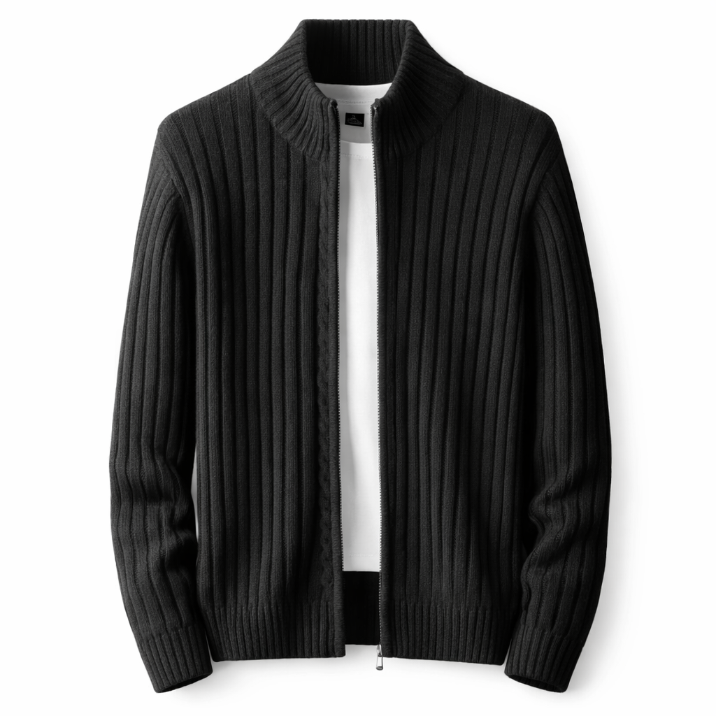 Slim-fit herenweste met ritssluiting – lichtgewicht stretch polyester voor een moderne dagelijkse stijl