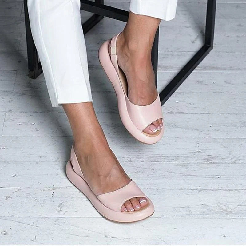 Zwarte Dames Sandalen met Voetbed en Lage Hak voor Comfortabel Draagcomfort 1