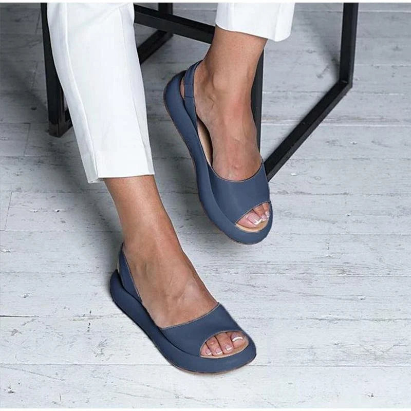 Zwarte Dames Sandalen met Voetbed en Lage Hak voor Comfortabel Draagcomfort 3