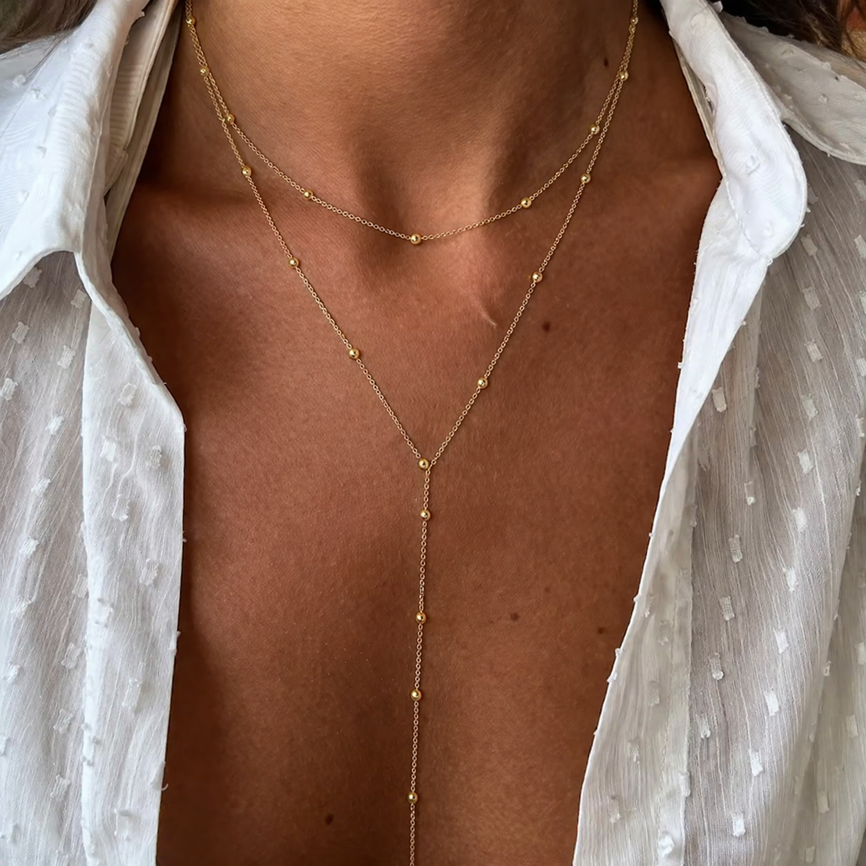 Elegante Gold-tone Ketting Dames – Tijdloos Design & Lichtgewicht met Veilige Sluiting
