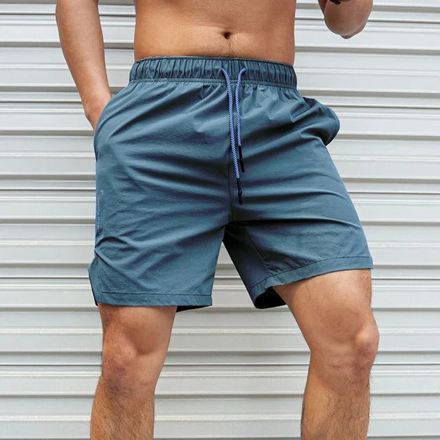 Revalki David einfarbige atmungsaktive Herren-Badehose mit Kordelzug
