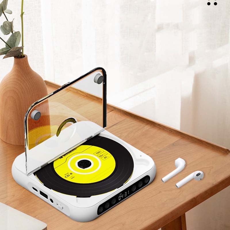 Portable CD Speler – Bluetooth Muziekspeler met Oplaadbare Batterij en Koptelefoonaansluiting