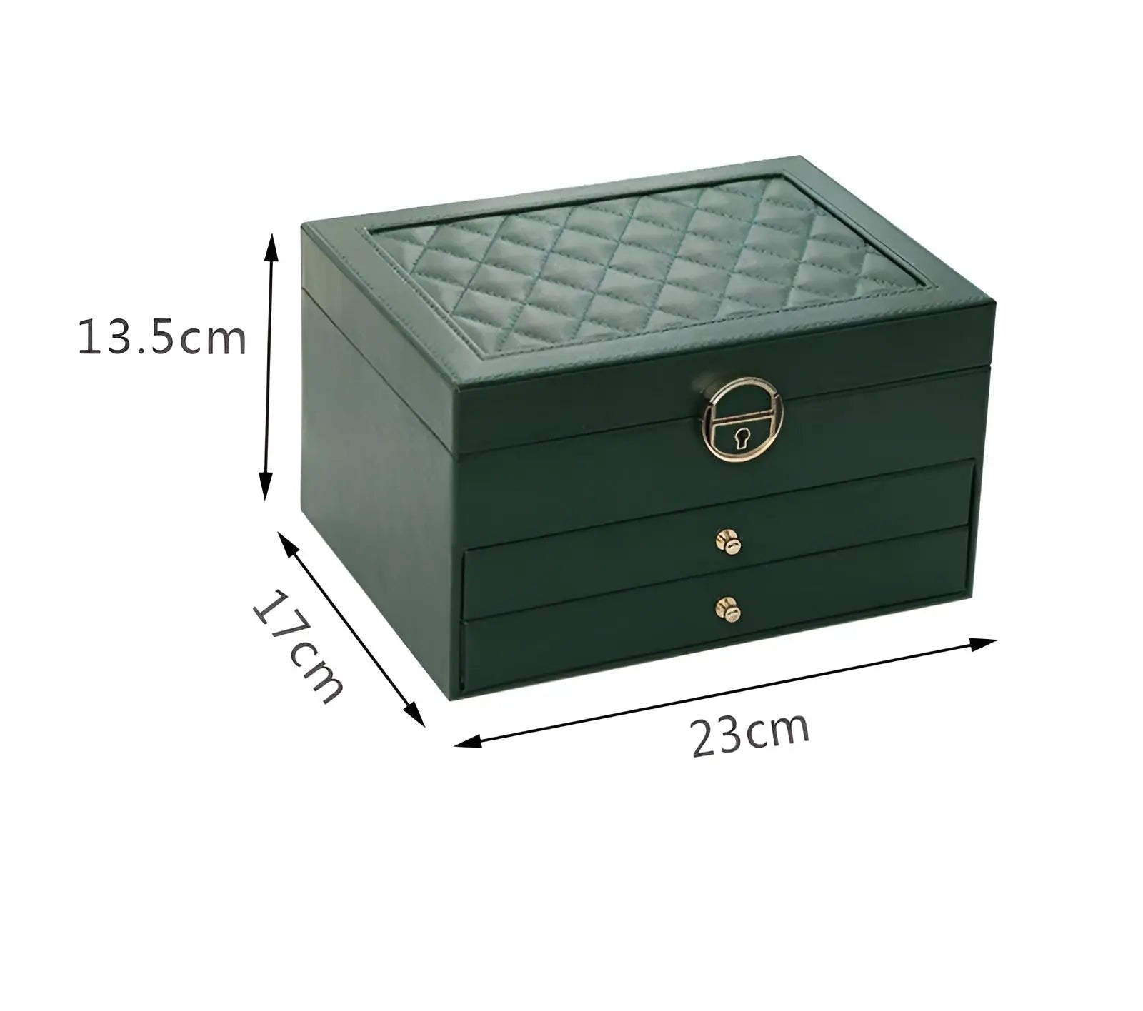 EleganceBox – Caixa de xoias de luxo de varias capas de coiro PU