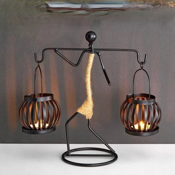 VintageMan Retro e elegante soporte para velas - elegancia feita a man