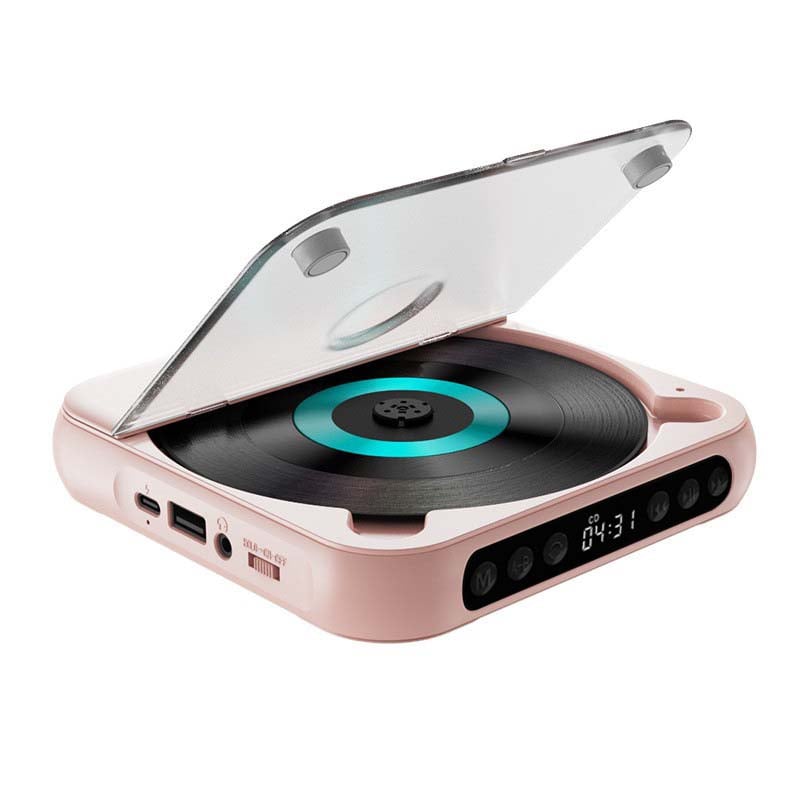 Portable CD Speler – Bluetooth Muziekspeler met Oplaadbare Batterij en Koptelefoonaansluiting