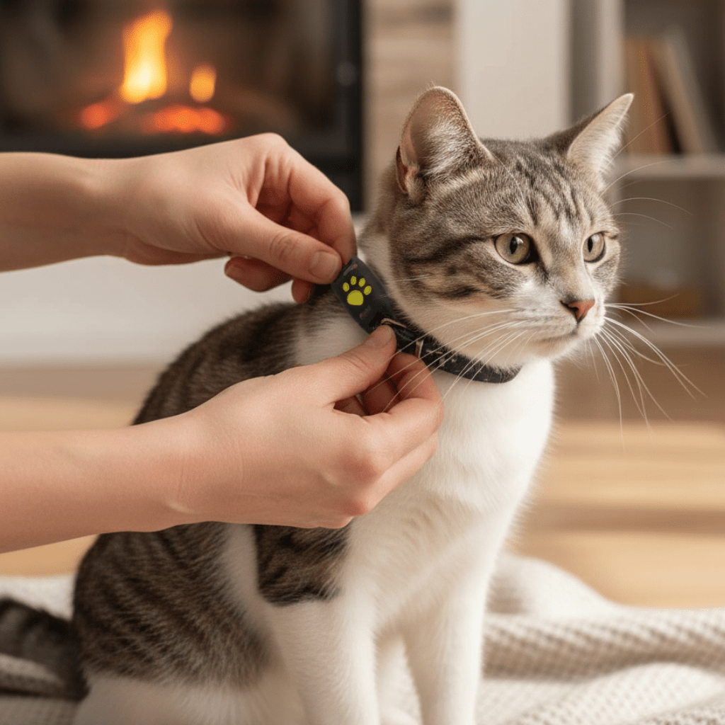 Rastreador GPS para Perros y Gatos – Diseño Compacto, Ubicación en Vivo y Seguimiento por Aplicación