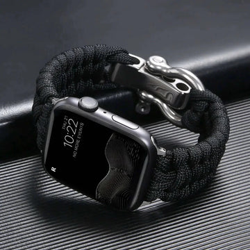 FlexiWrist – Paracord Armband voor Apple Watch – Verstelbaar & robuust