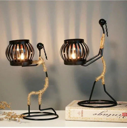 VintageMan Retro e elegante soporte para velas - elegancia feita a man