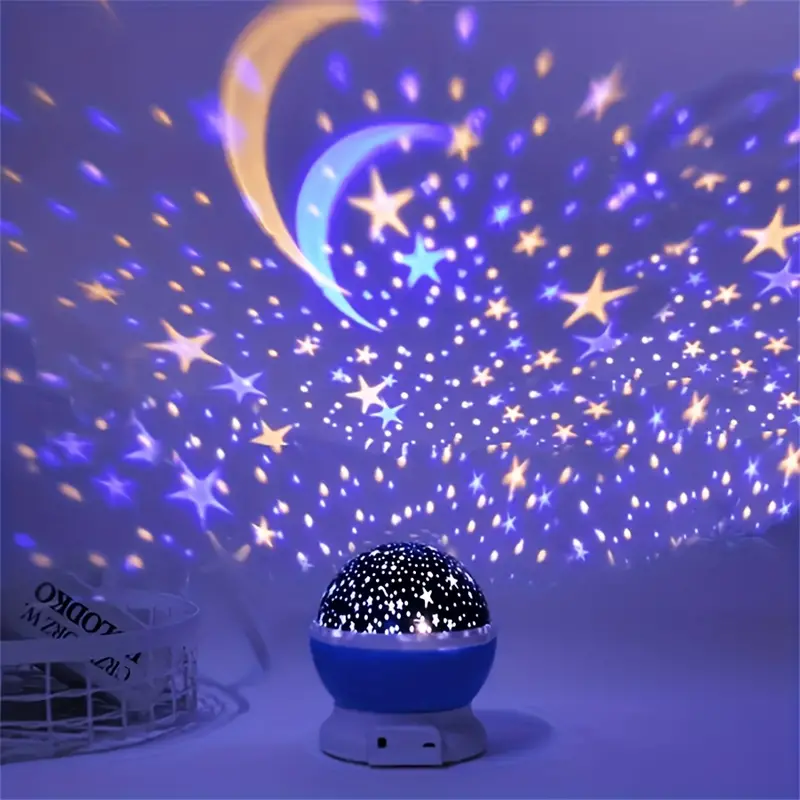 Luna – Sternenprojektor Nachtlicht mit Musik und USB für Kinderzimmer  