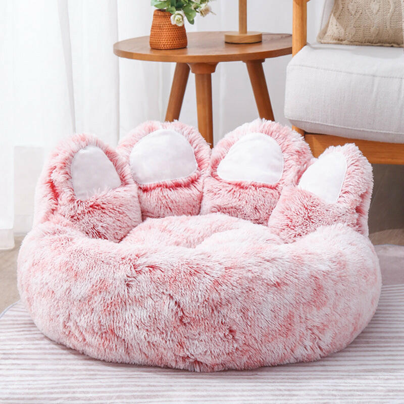 Melzano Cama Redonda para Cans Grande - Cama de Peluche de Luxo para Mascotas
