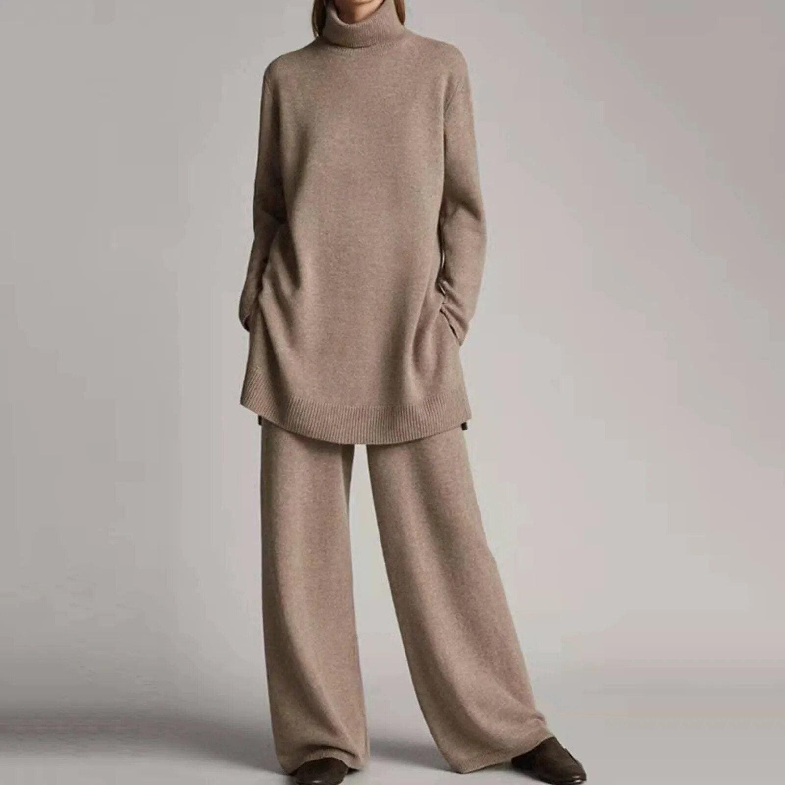 Revalki Lotte | Pullover mit Rollkragen und weiten Hosenbeinen