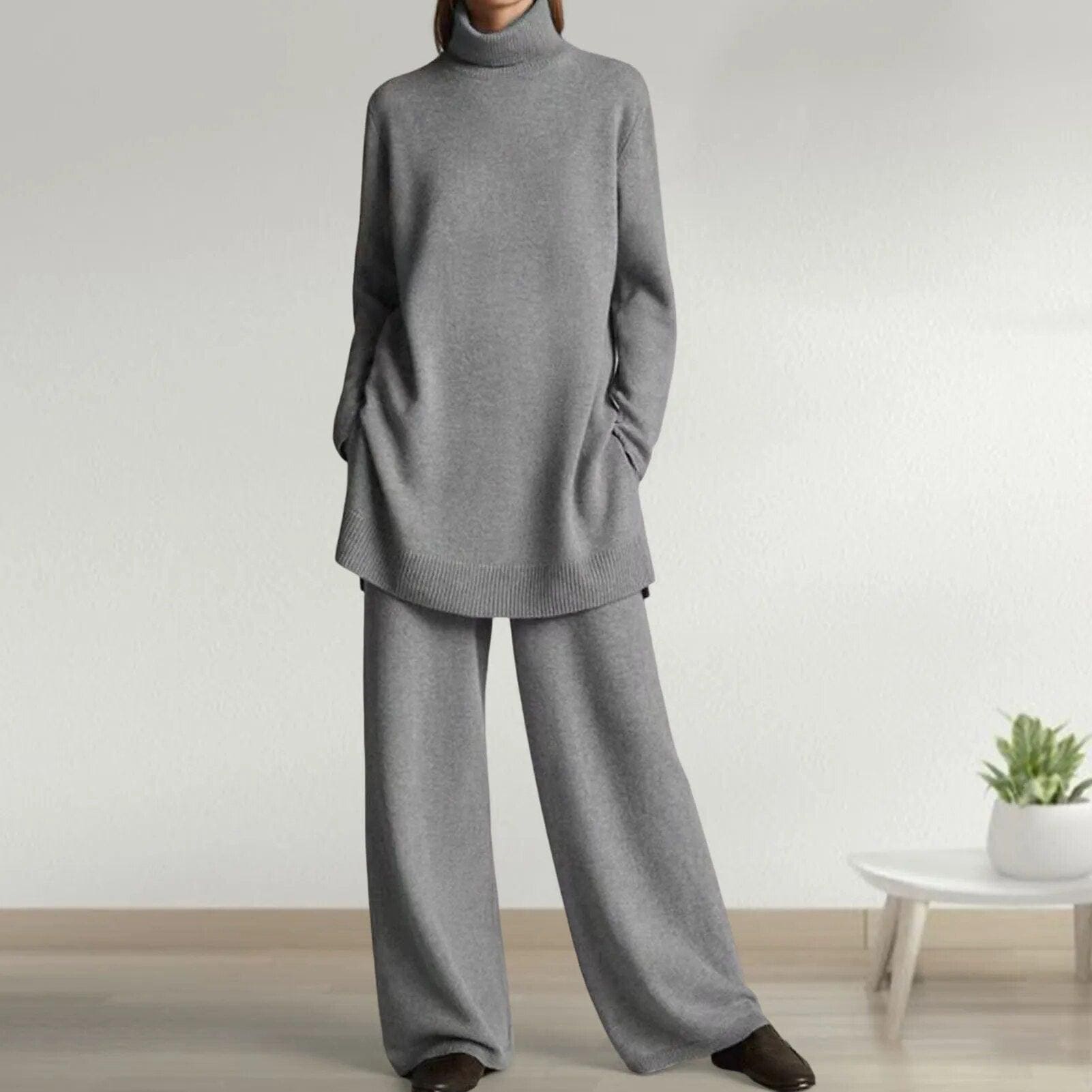Revalki Lotte | Pullover mit Rollkragen und weiten Hosenbeinen