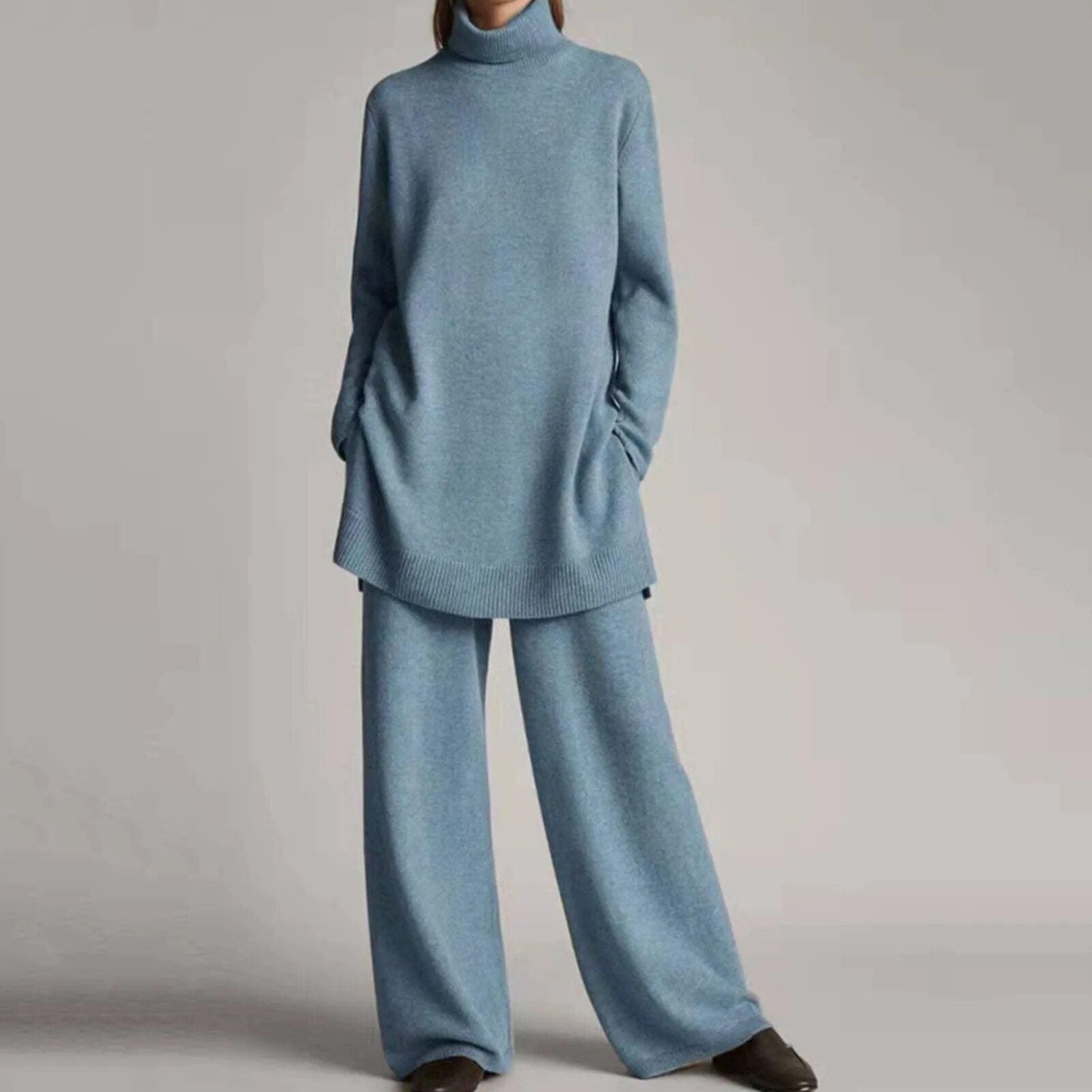 Revalki Lotte | Pullover mit Rollkragen und weiten Hosenbeinen