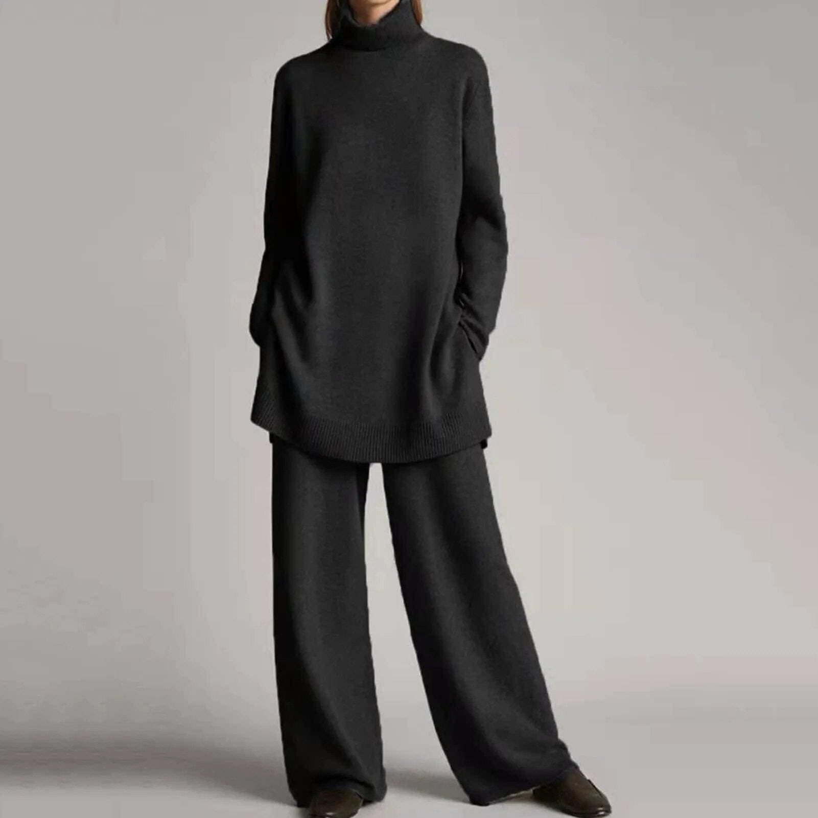 Revalki Lotte | Pullover mit Rollkragen und weiten Hosenbeinen