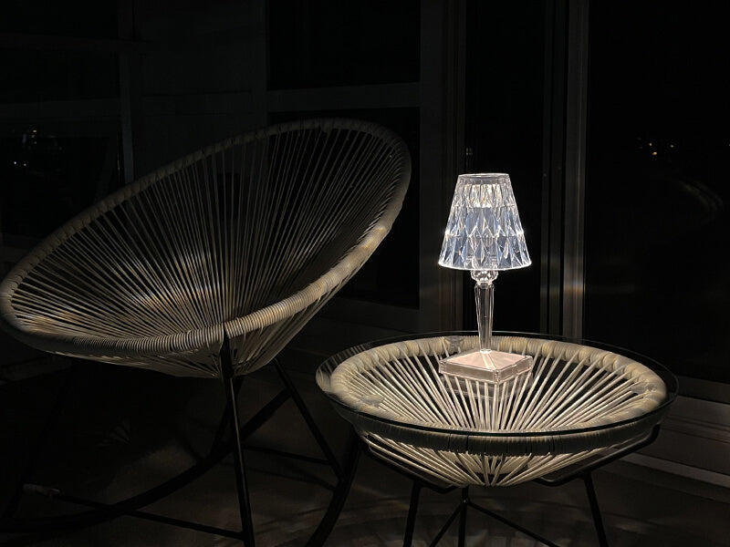 GlamCrystal Lampe - Schicke Tischlampe - Kristalldesign - Luxus und Eleganz